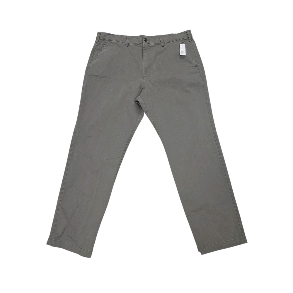 GAP Men's Flat Front Relaxed Straight Chino Pant 38x32 Olive Green NEW w Tags